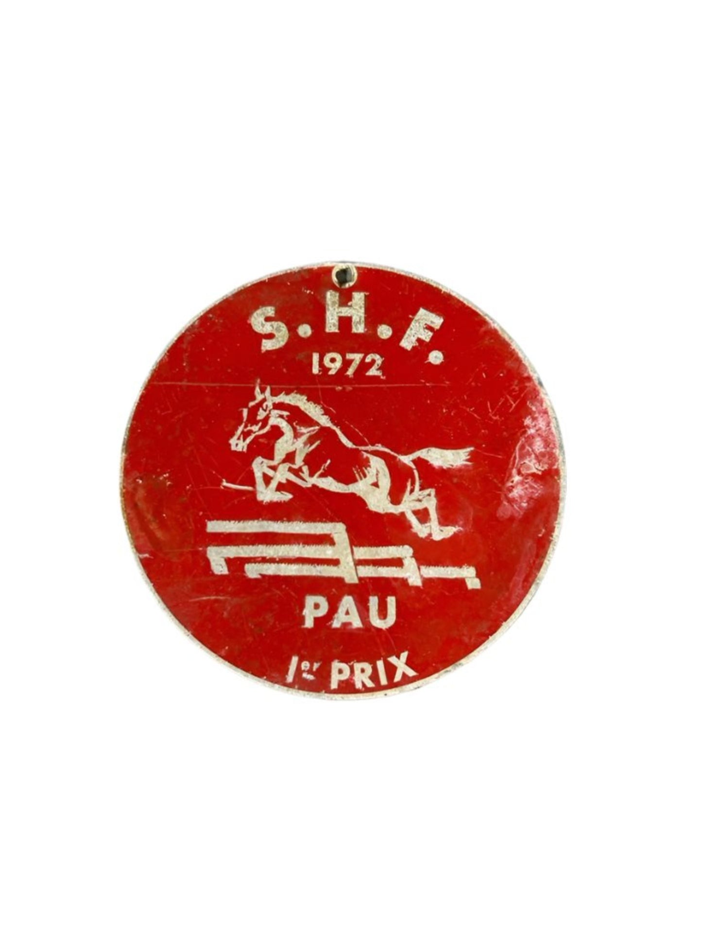 French Equestrian Prize Winning Plaque 1972