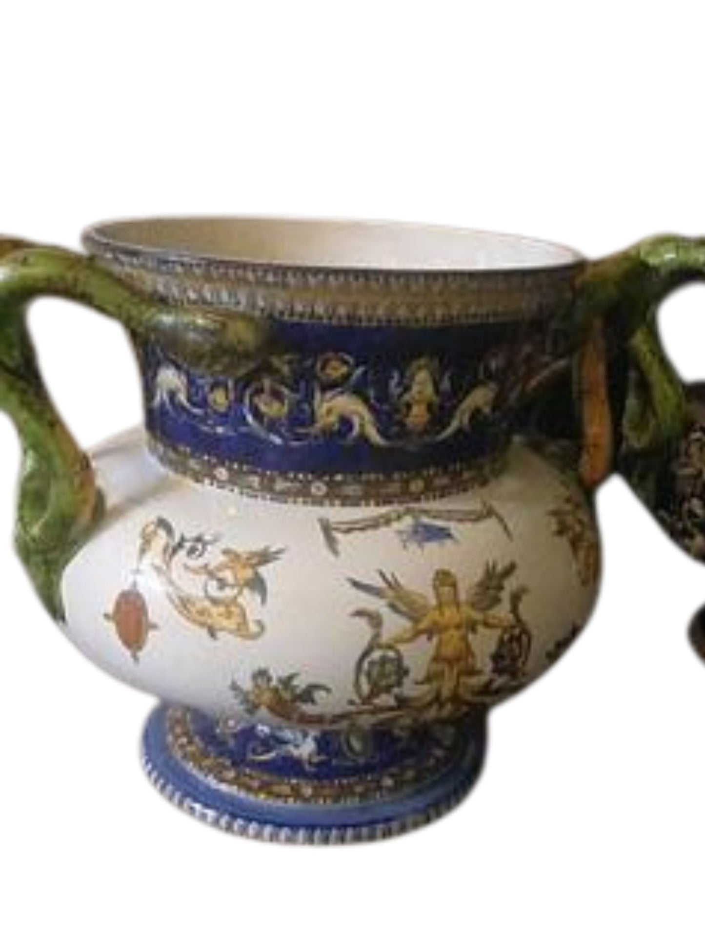 Gien earthenware vase / pot 19th century
