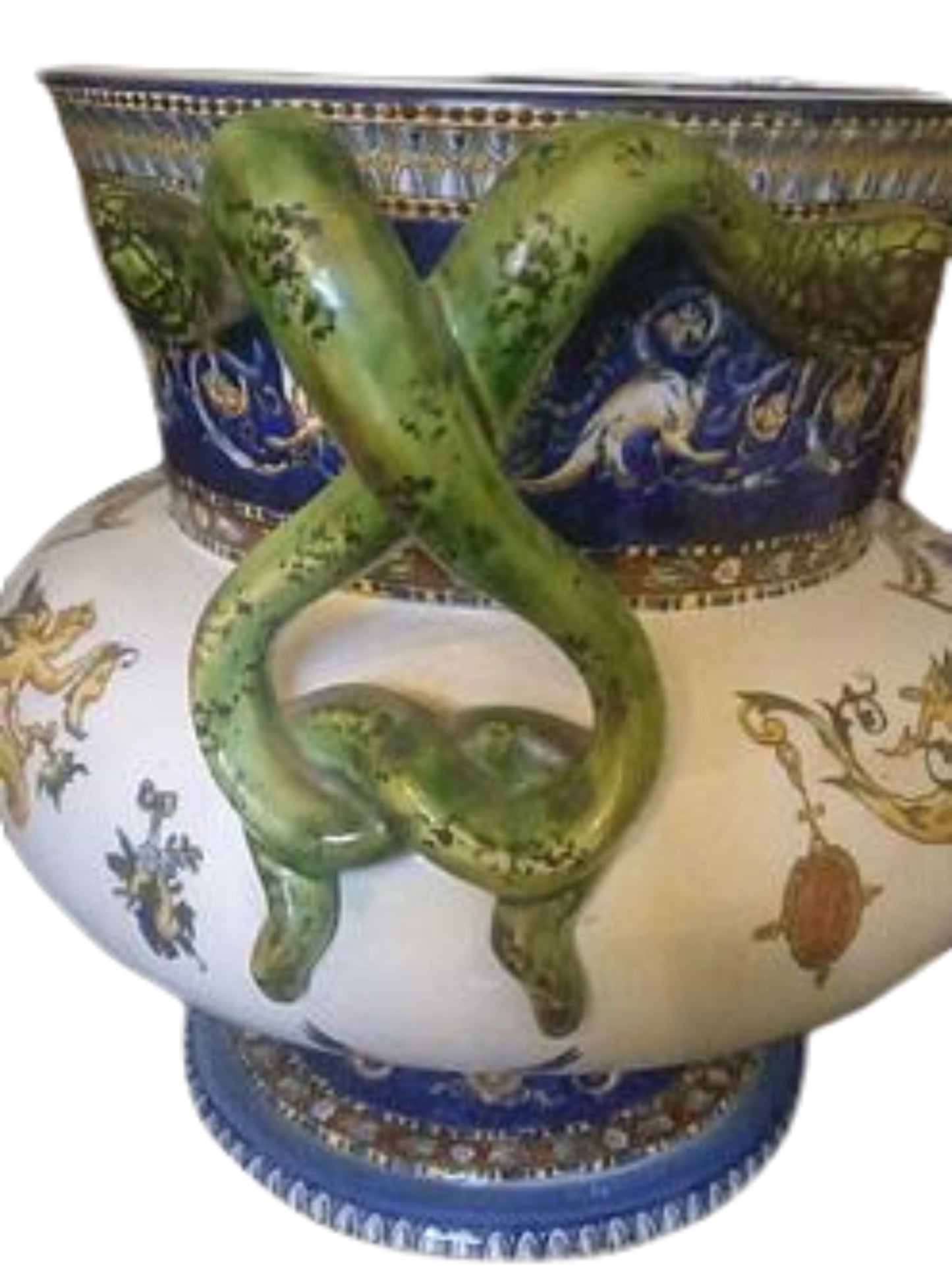 Gien earthenware vase / pot 19th century