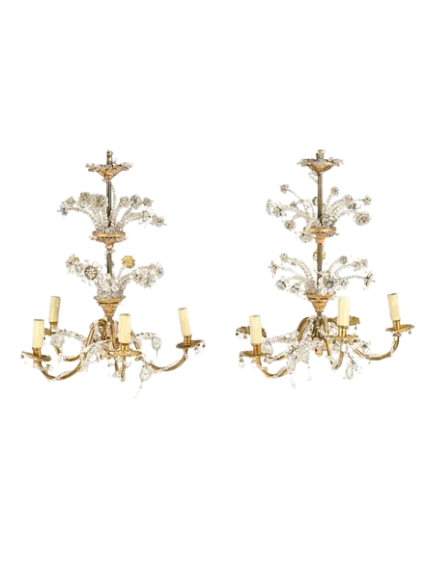 A Pair of Ormolu Chandeliers 54 x 19 inches