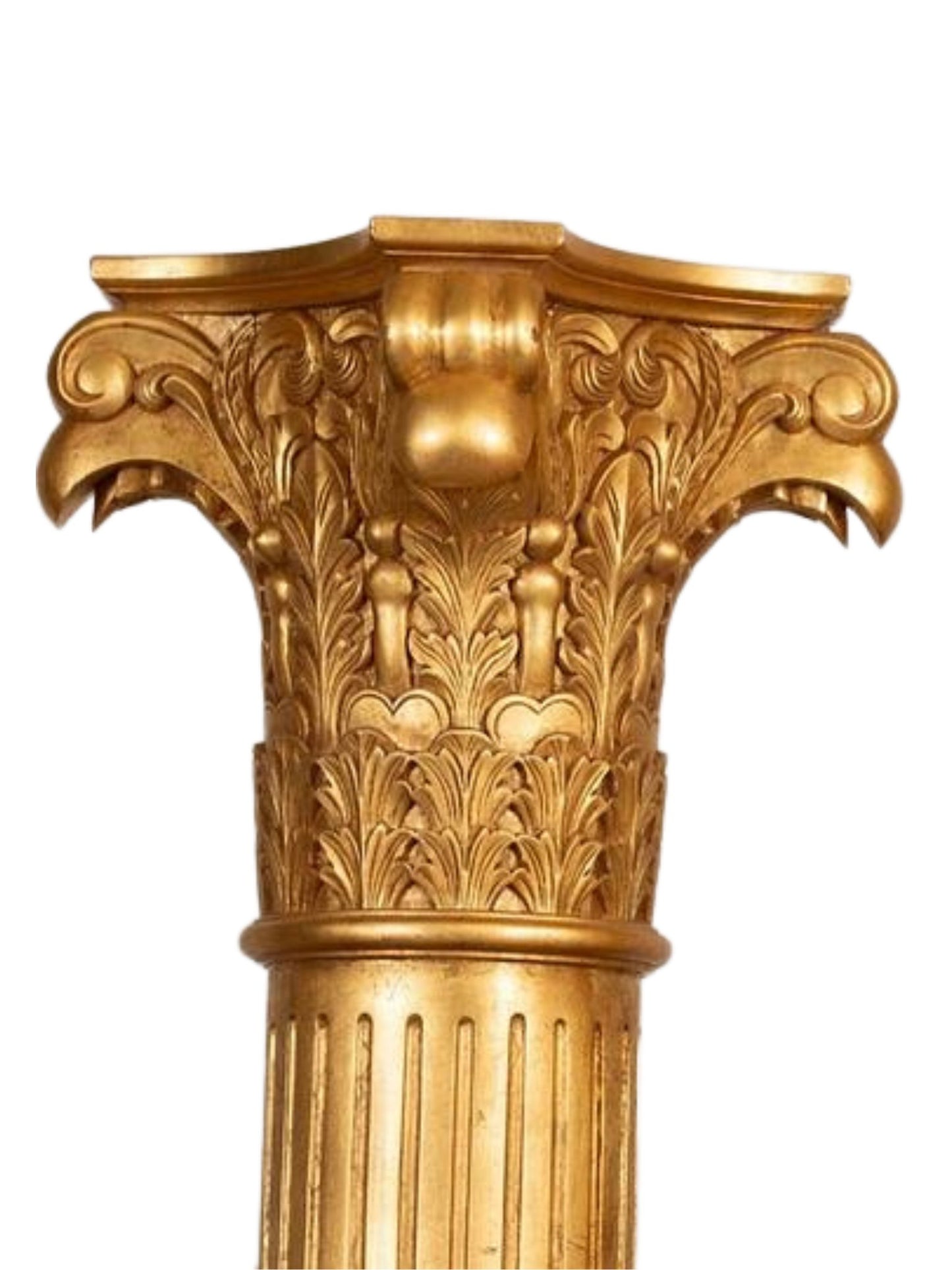 A pair of gilded Corinthian pillars