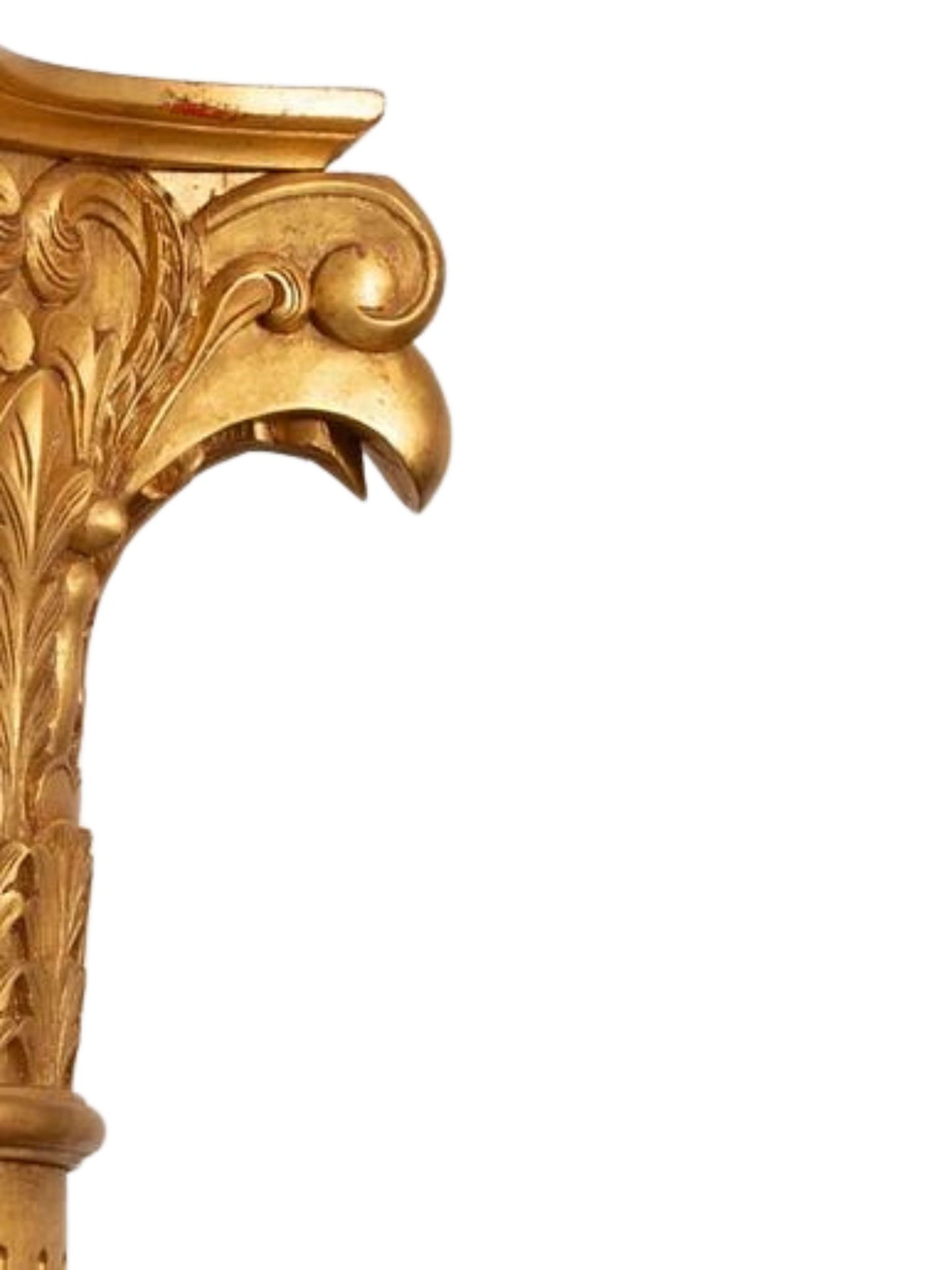 A pair of gilded Corinthian pillars