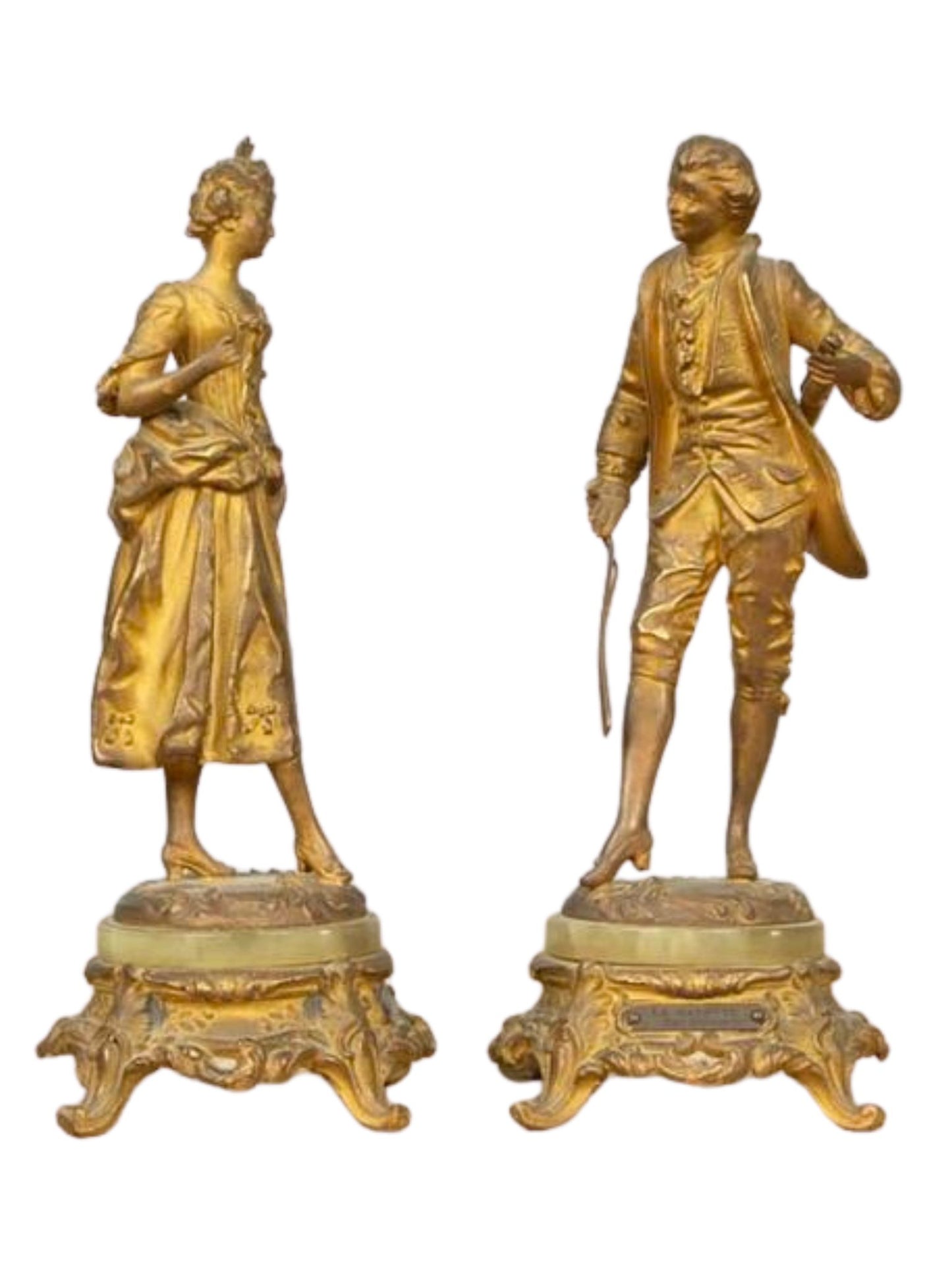 Pair of statues 20.5cm (n)