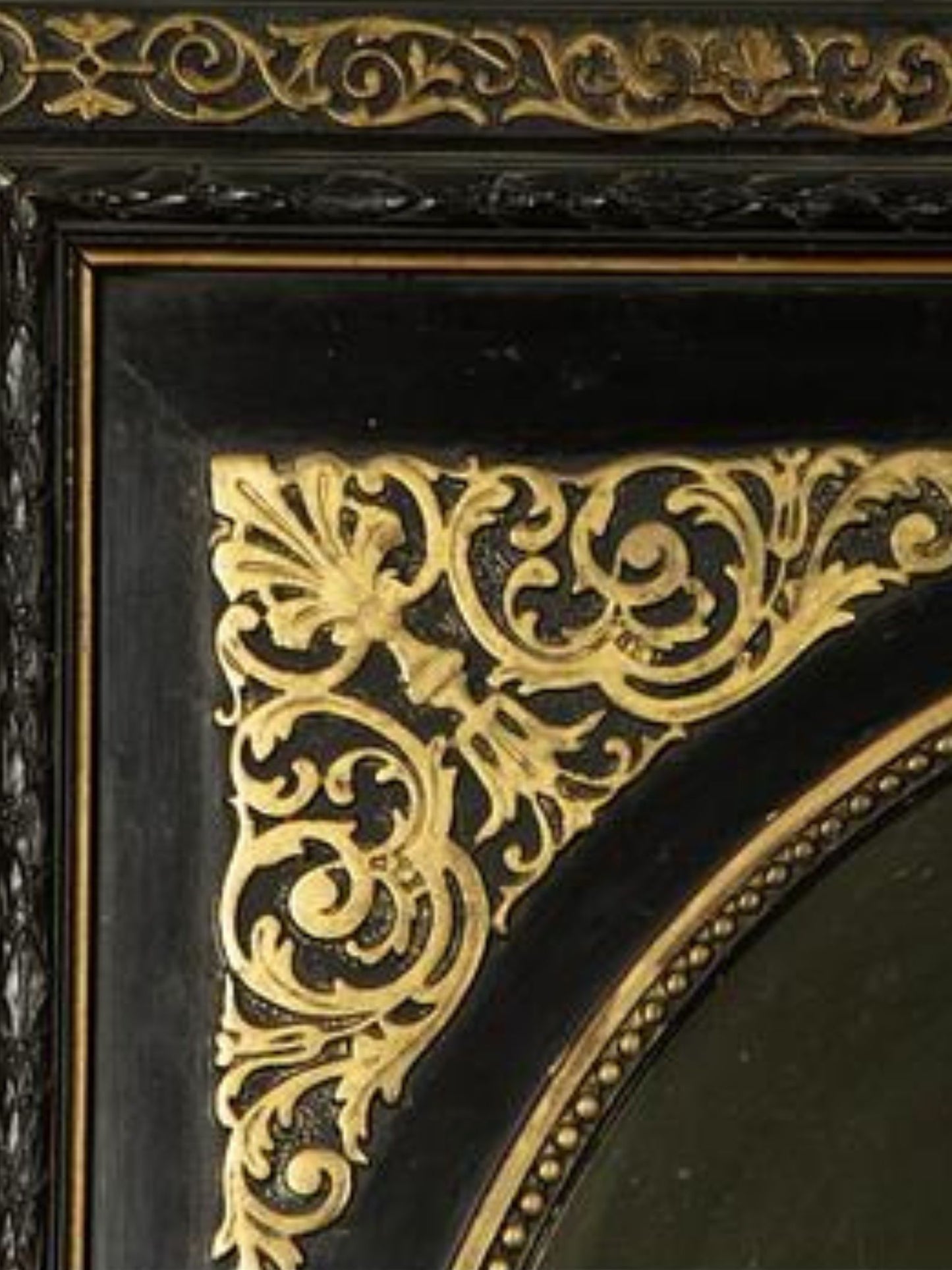Louis XVI Black/Gold mirror