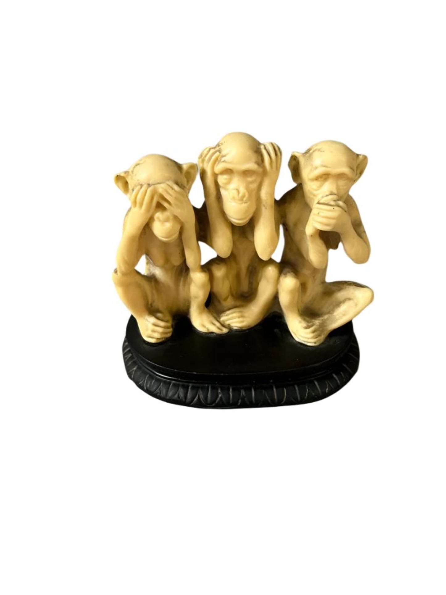 Vintage French Sculpture Hear No, See No, Speak No Evil