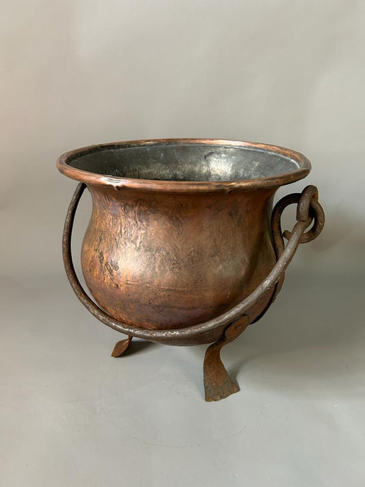 19th Century French Copper Cauldron