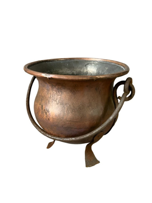 19th Century French Copper Cauldron