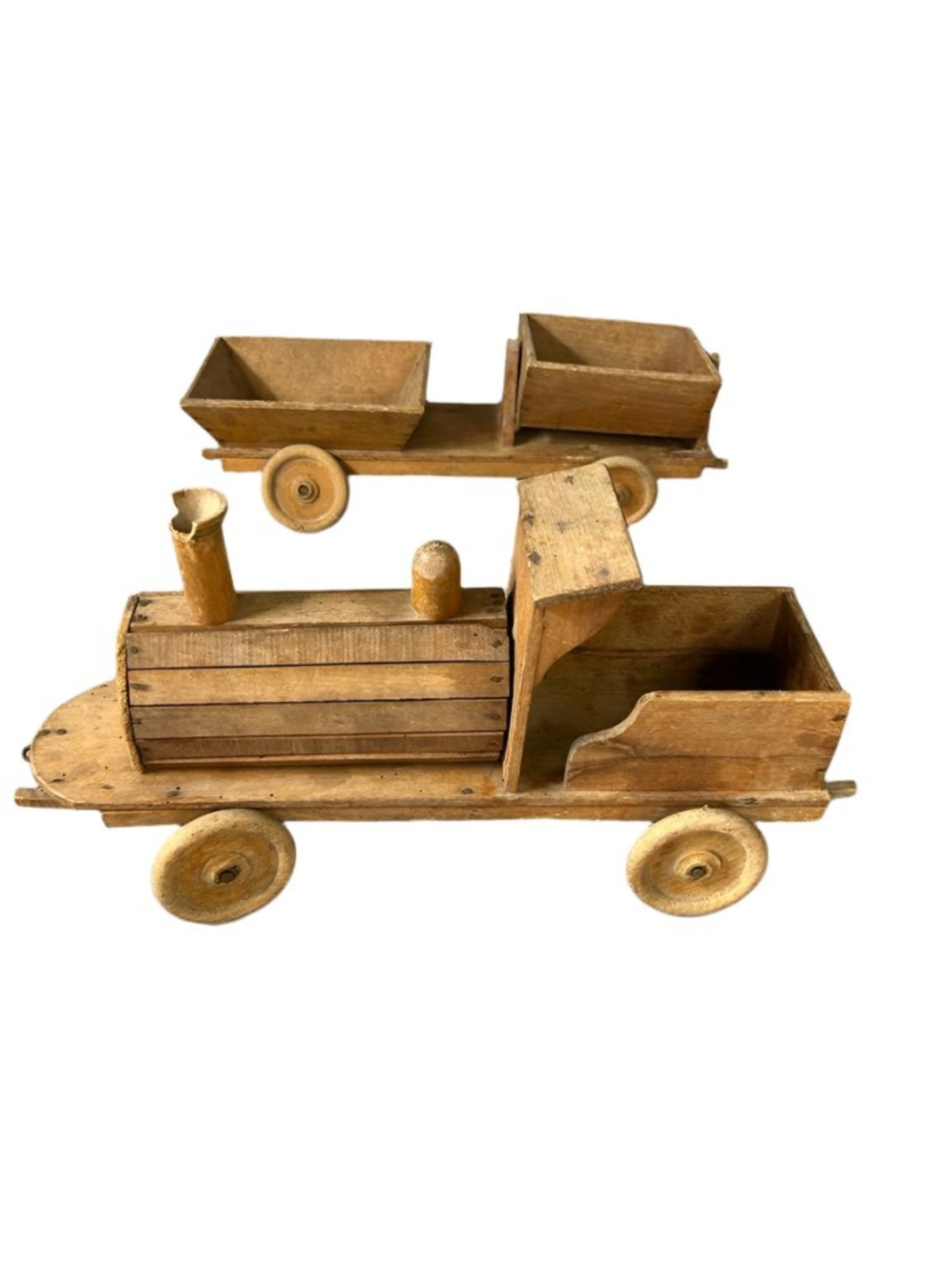 Vintage French Wooden Toy Train