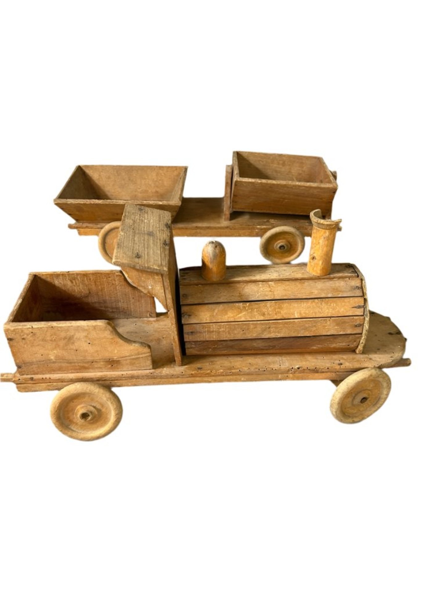 Vintage French Wooden Toy Train