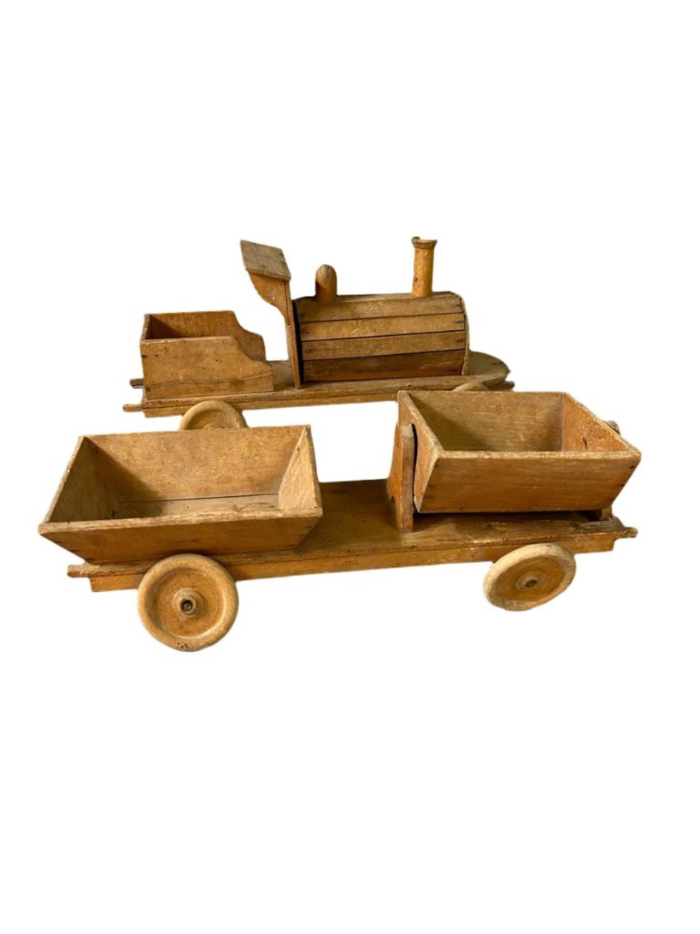 Vintage French Wooden Toy Train