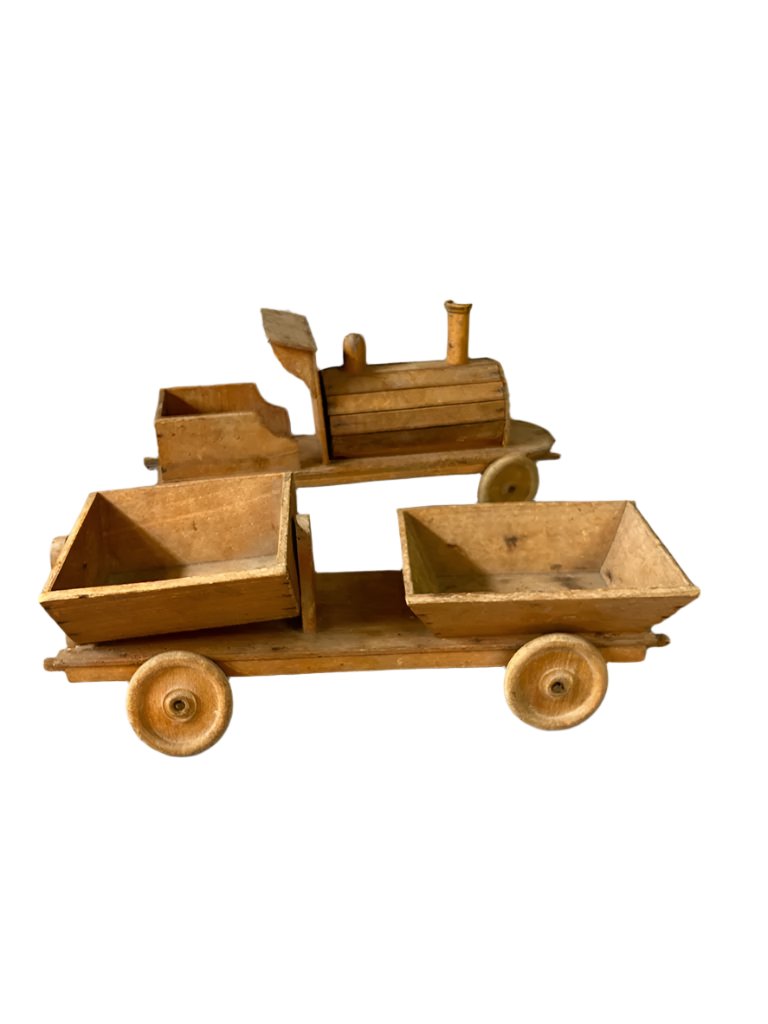 Vintage French Wooden Toy Train