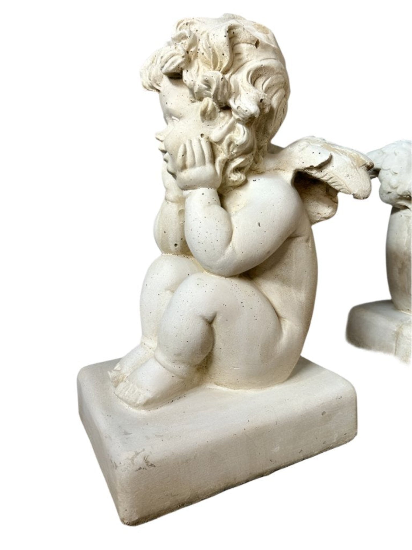 Pair of Delightful Stone Cherubs