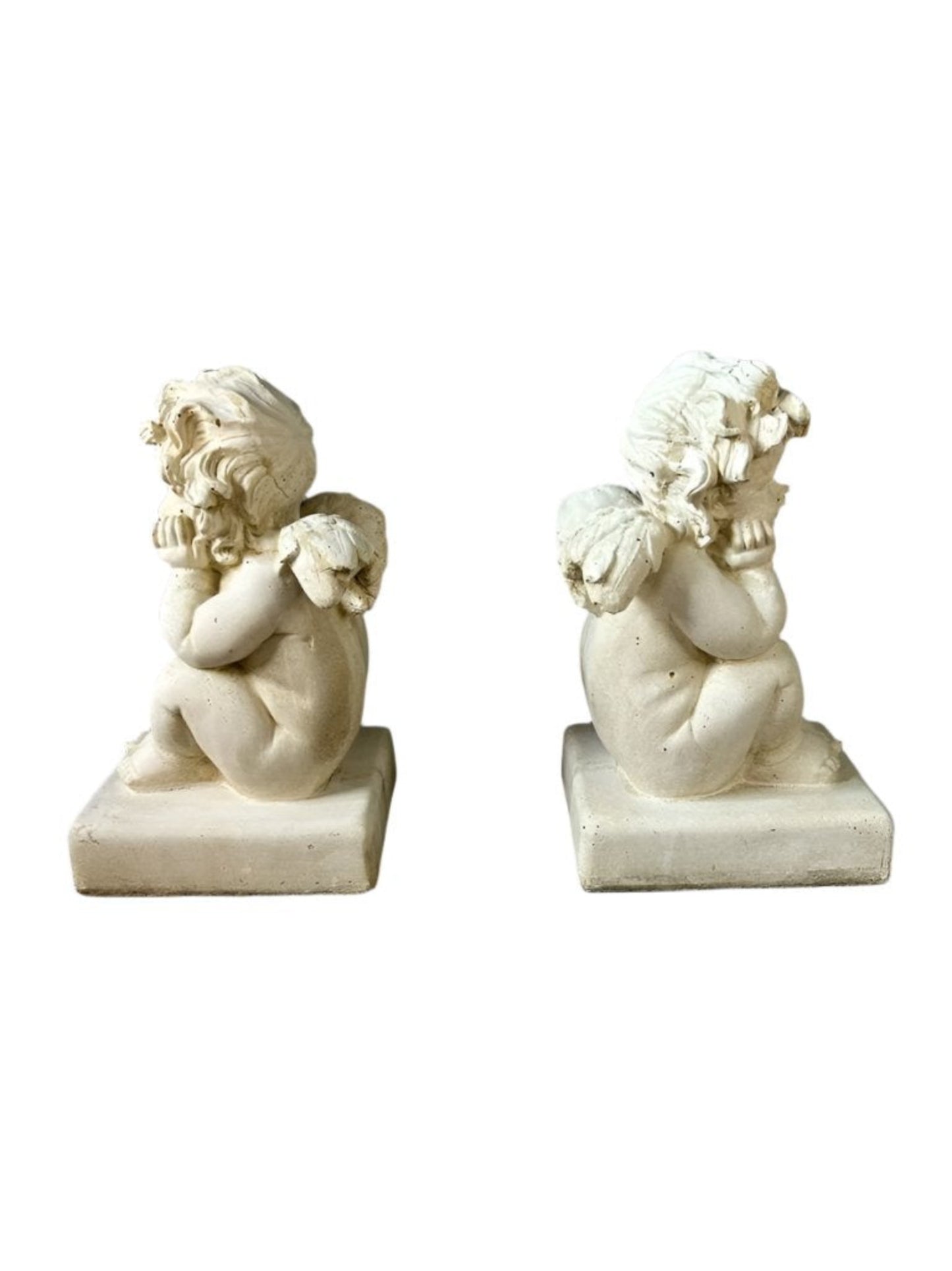 Pair of Delightful Stone Cherubs