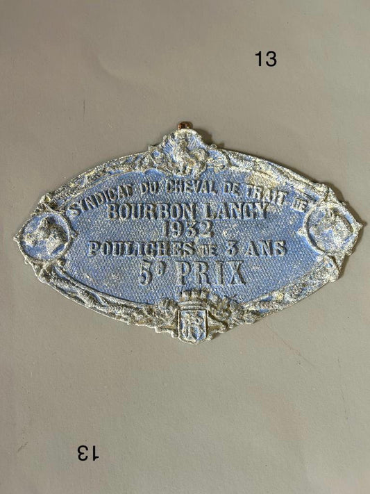 French Equestrian Prize Winning Plaque 1932