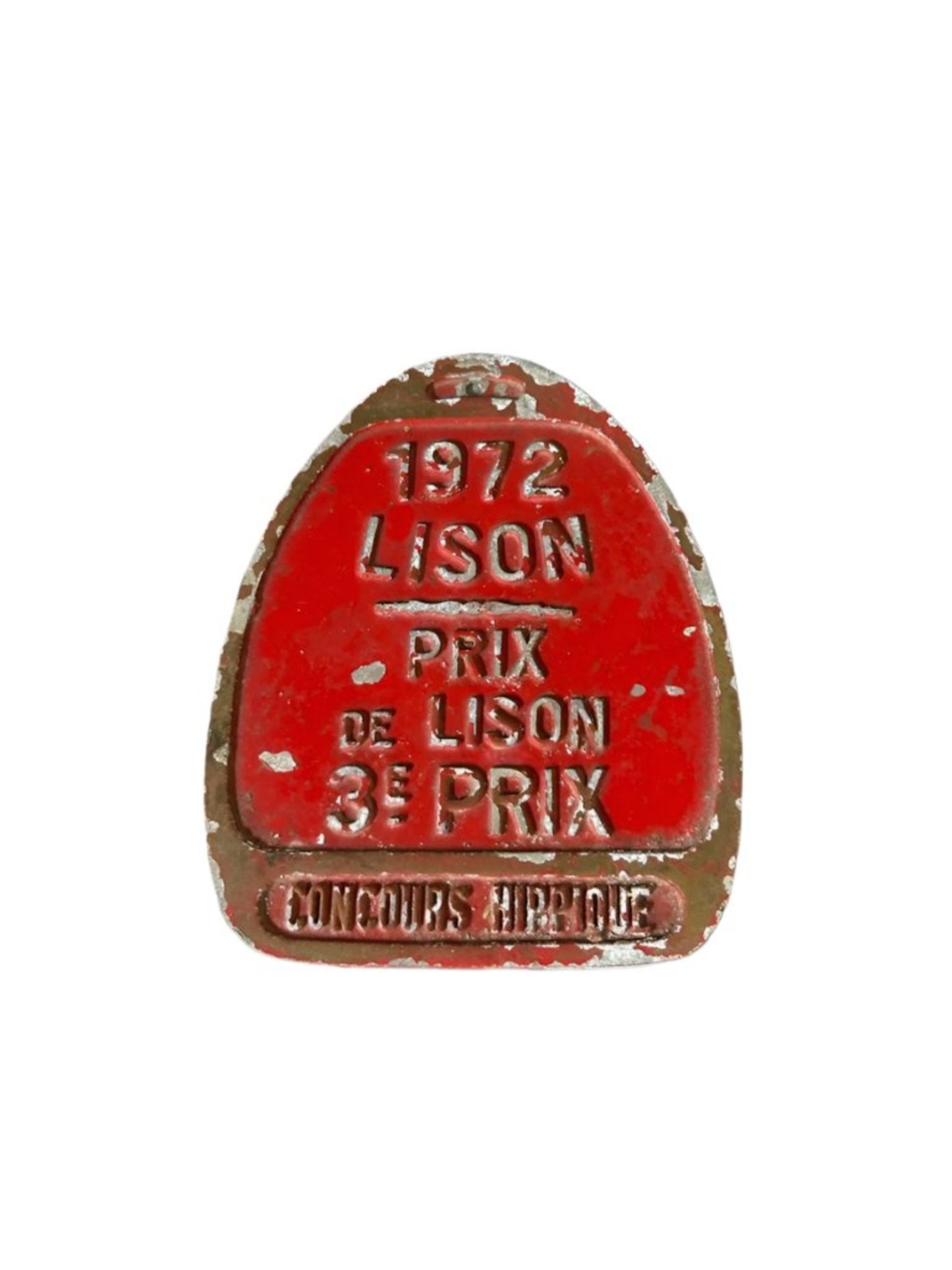 French Equestrian Prize Winning Plaque Stirrup 1972