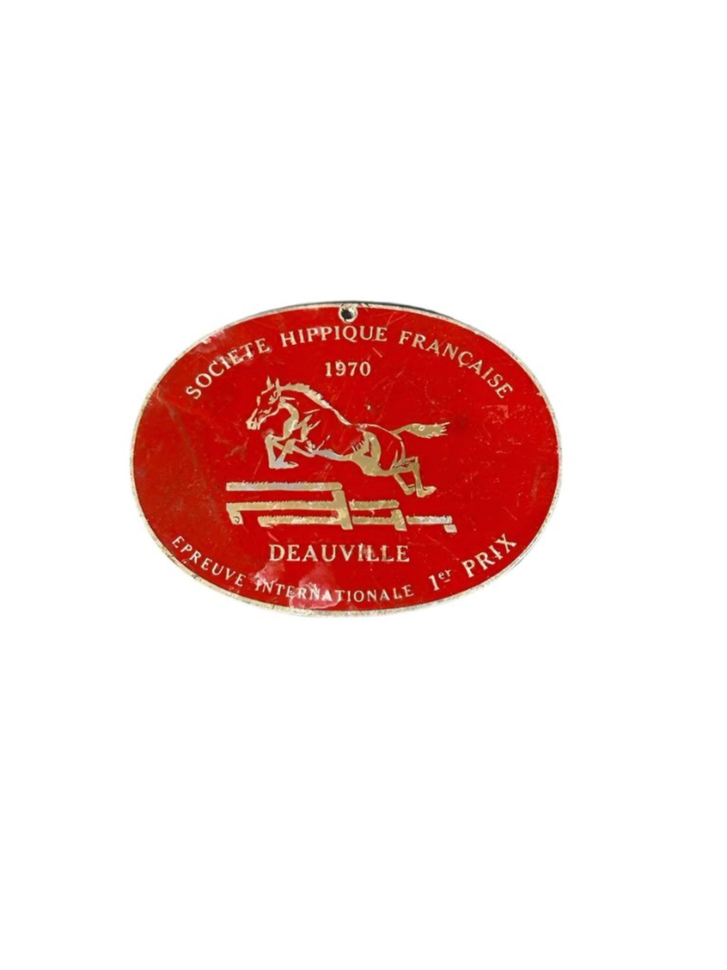 French Equestrian Prize Winning Plaque Deauville 1970