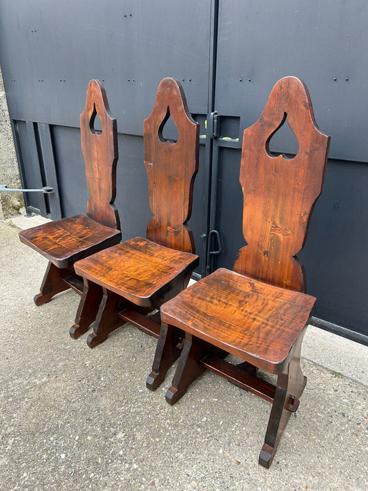Characterful Tyrolean Wooden Chairs