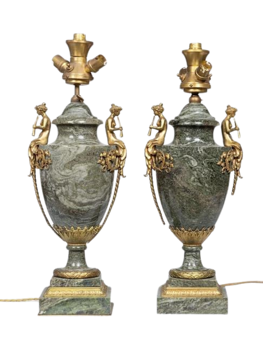 Pair of Vases mounted as Lamps