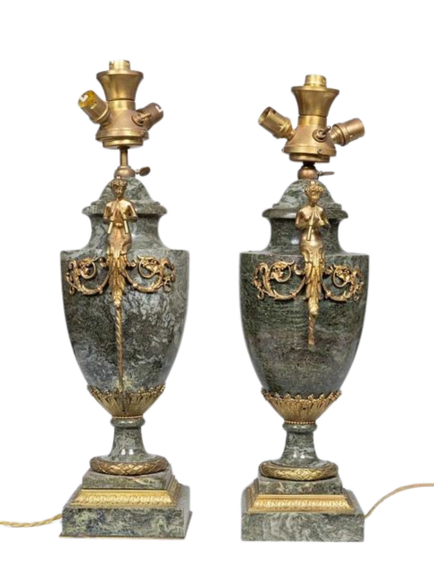 Pair of Vases mounted as Lamps