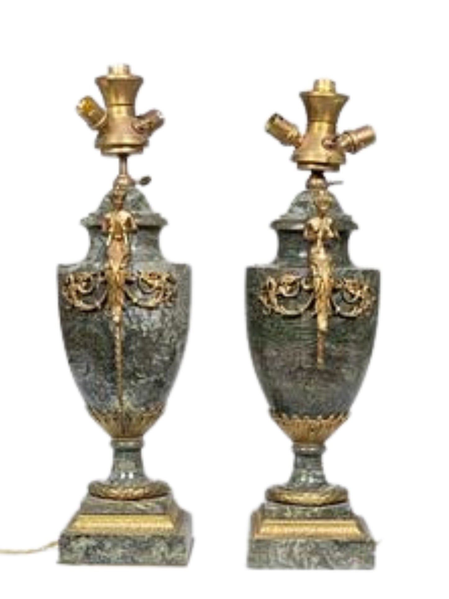 Pair of Vases mounted as Lamps