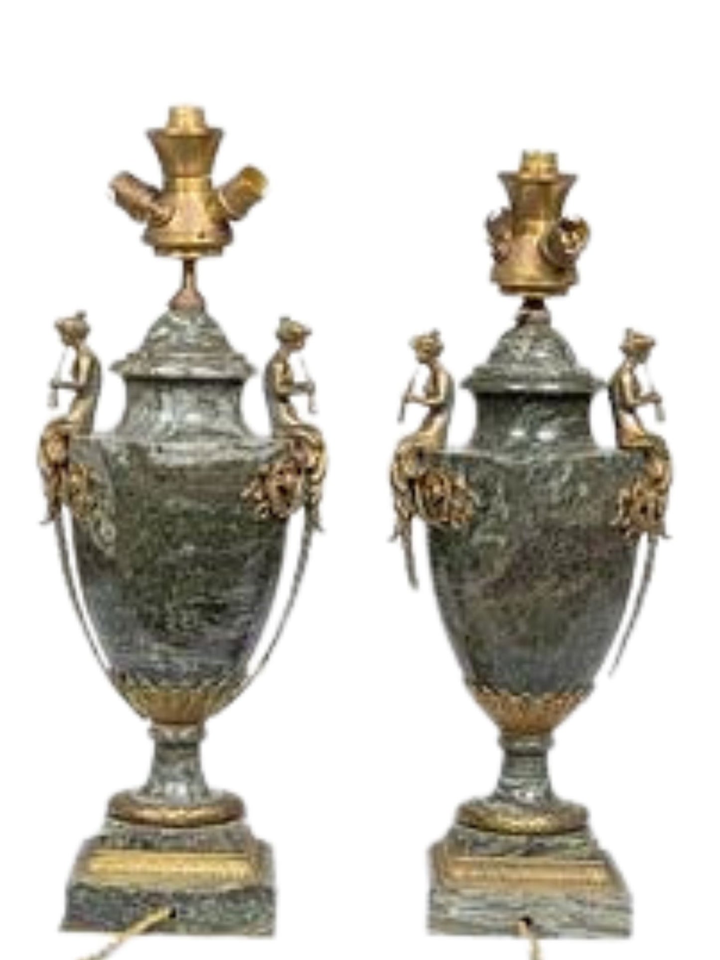 Pair of Vases mounted as Lamps