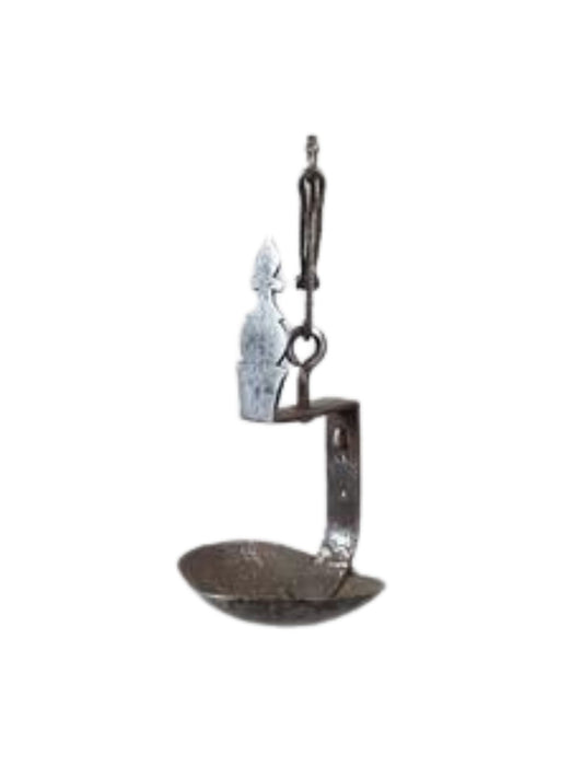 Wrought Iron Oil Lamp