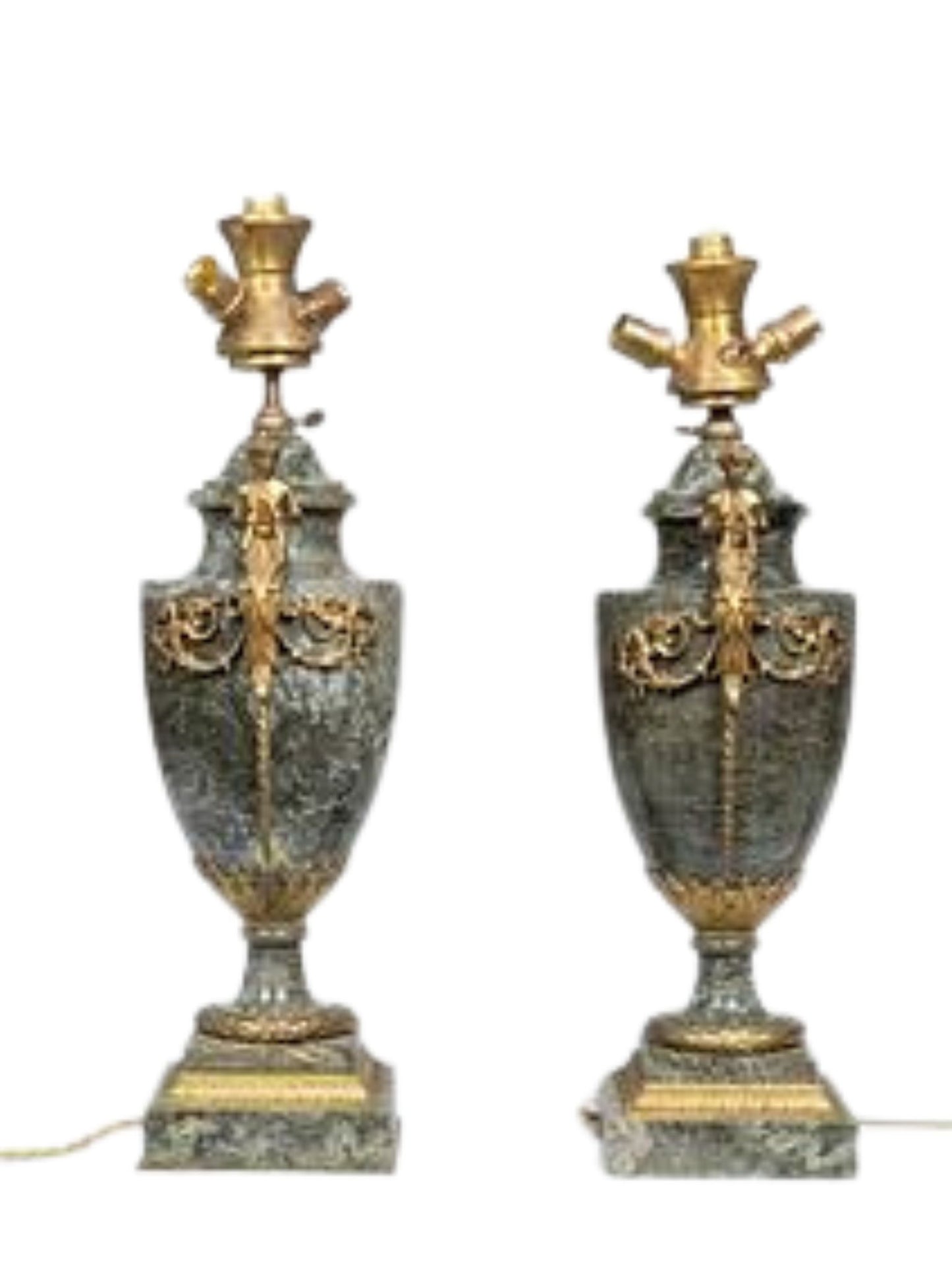 Pair of Vases mounted as Lamps