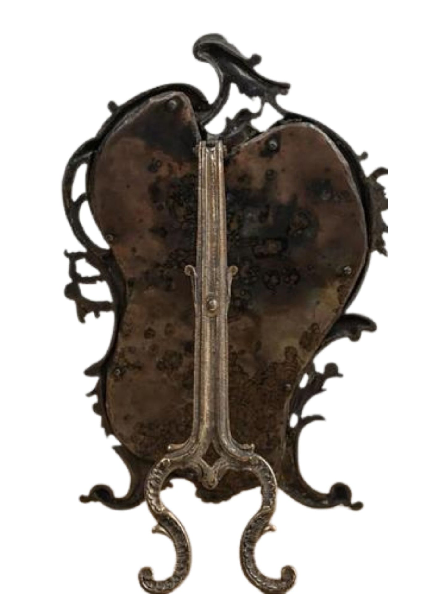 Rocaille style silvered bronze Mirror