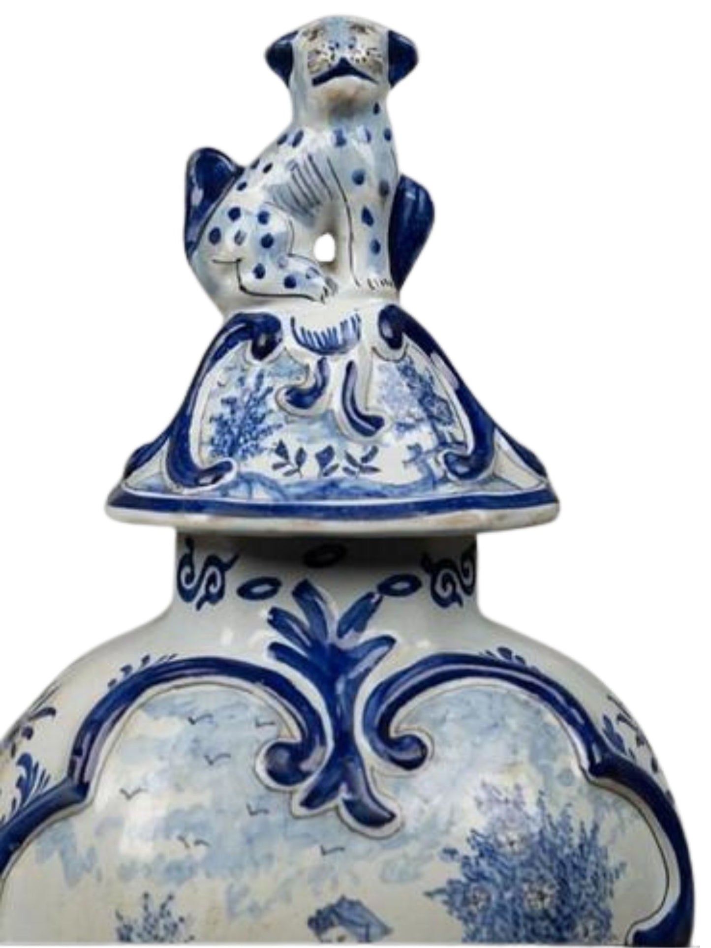 Delft style covered Vases