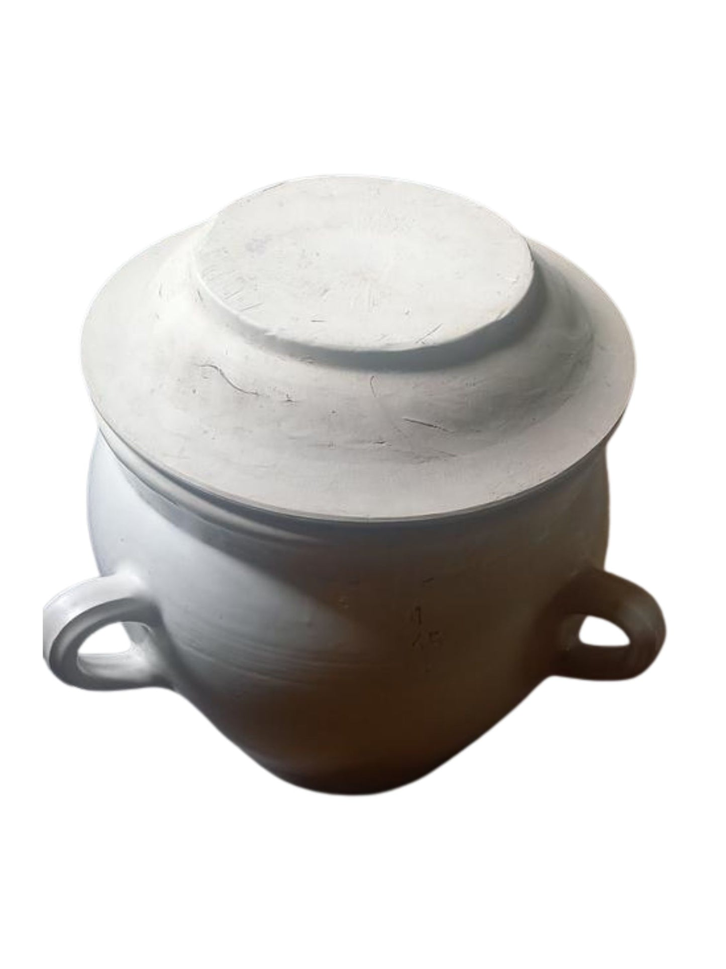 Large light grey storage pot