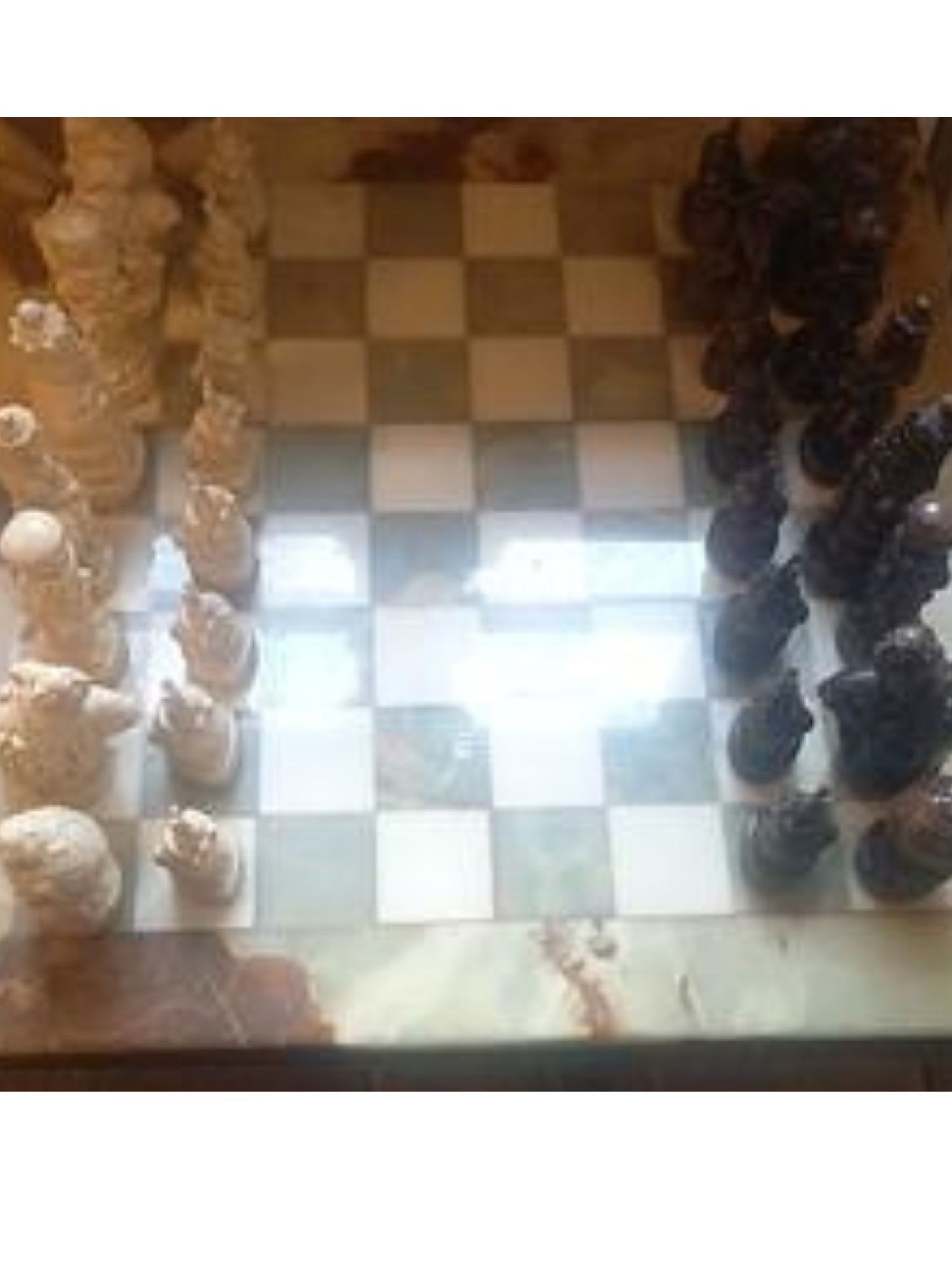 Chess table with pieces