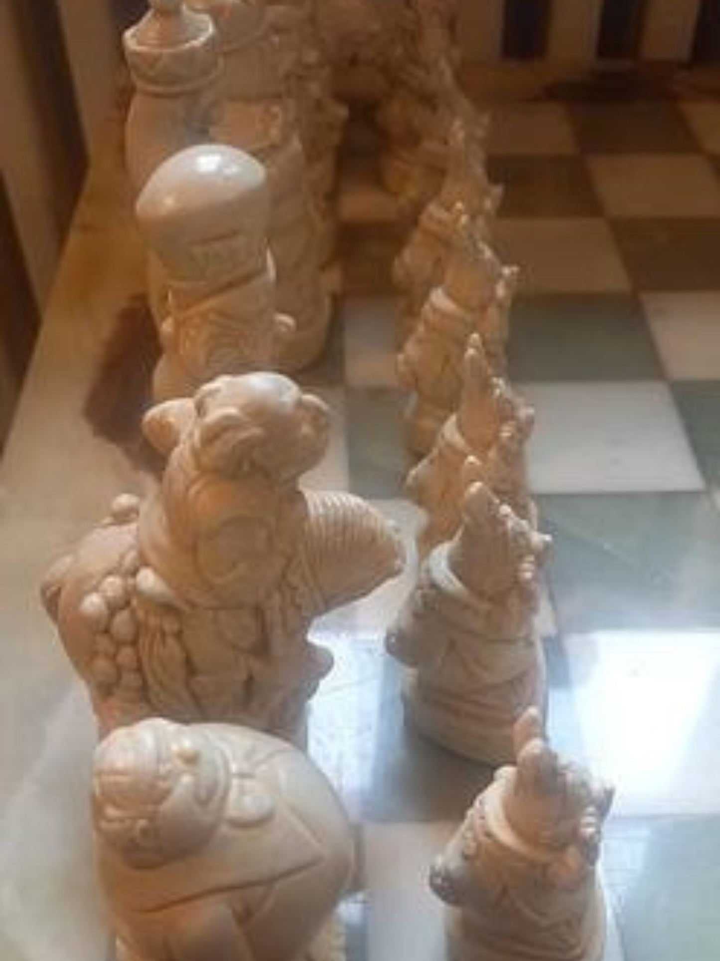 Chess table with pieces