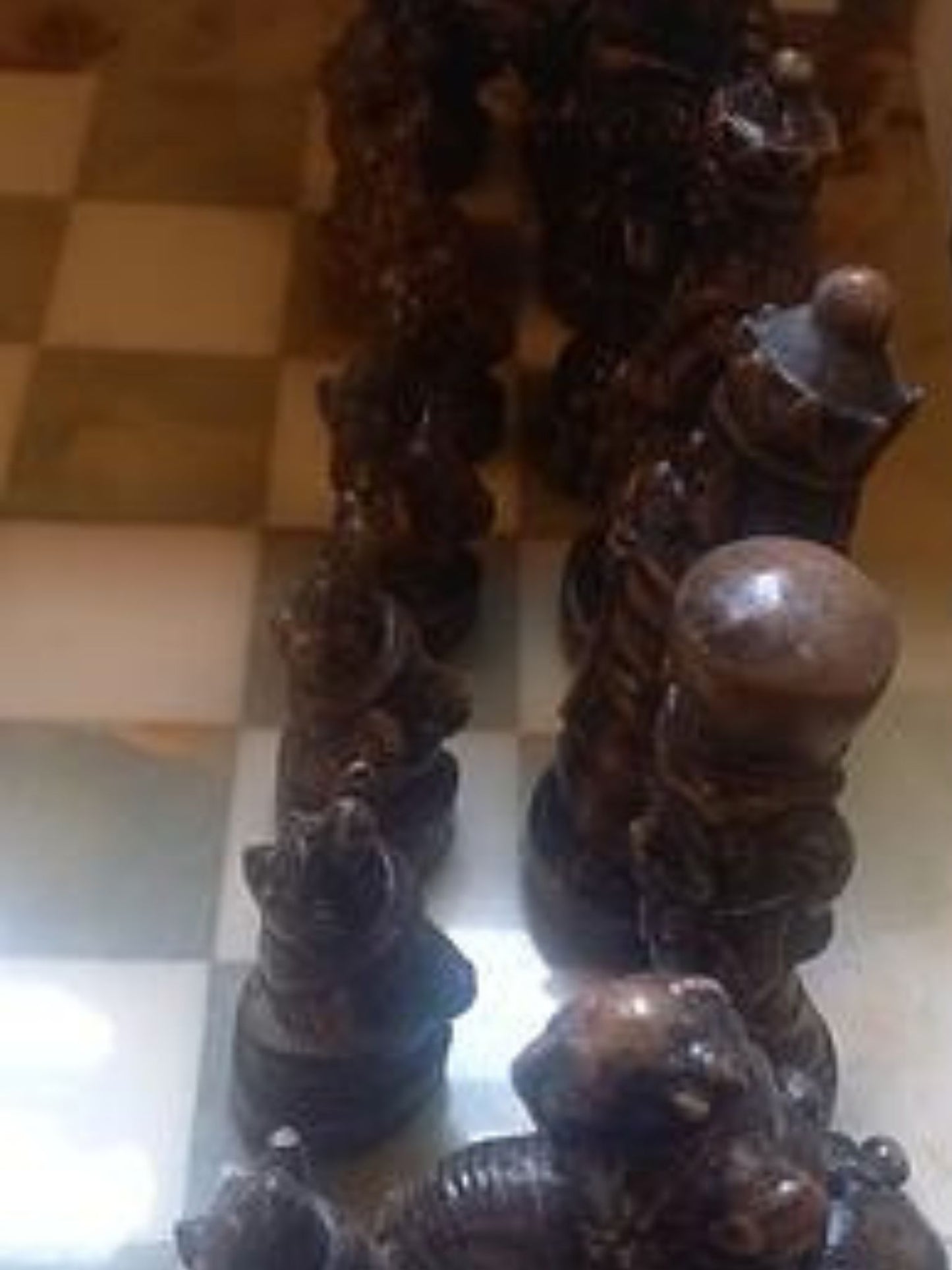 Chess table with pieces