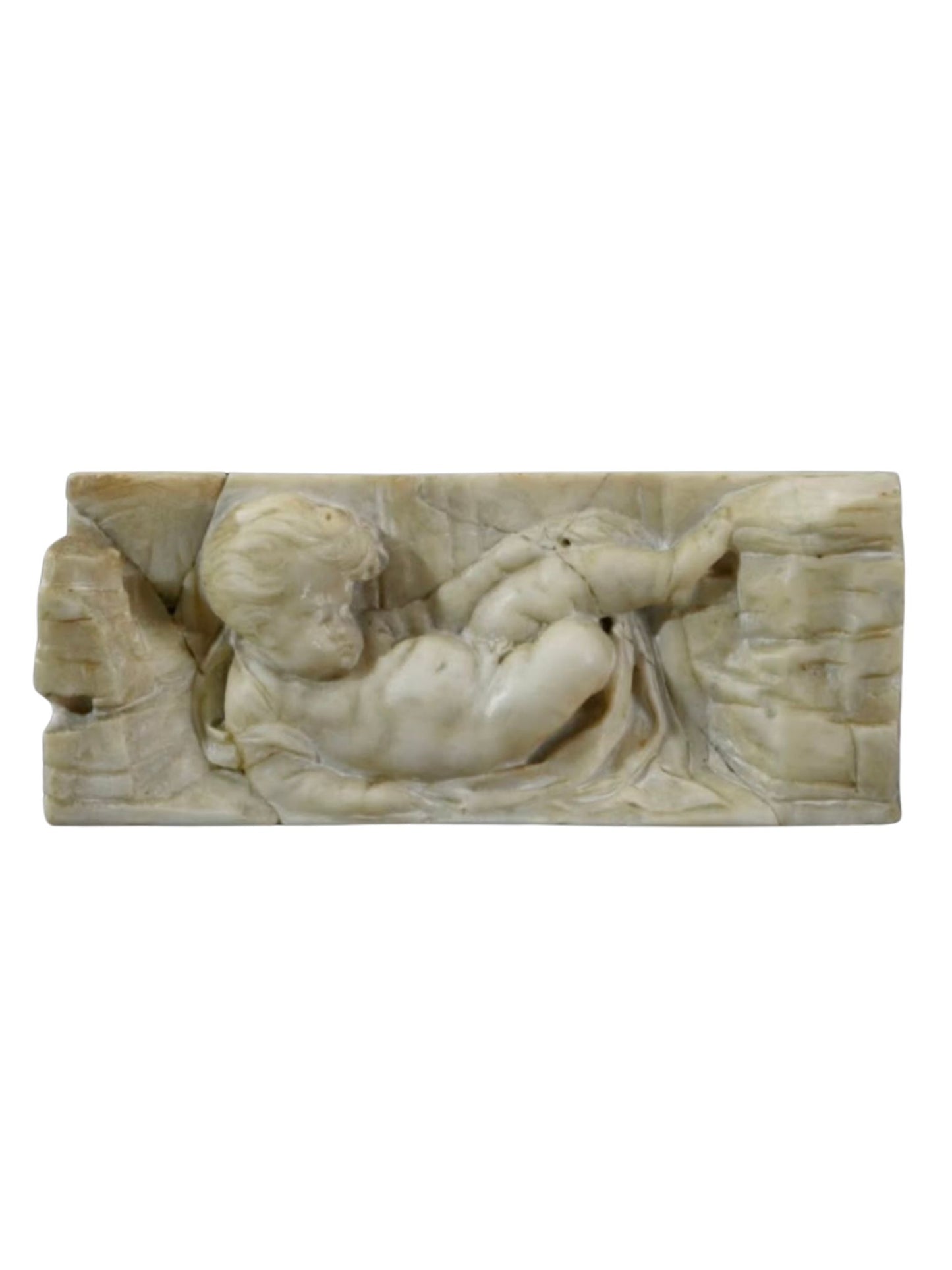 Putto/small marble relief 17thC