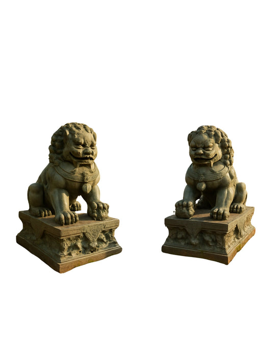 Pair of stone Guard Lions (China)